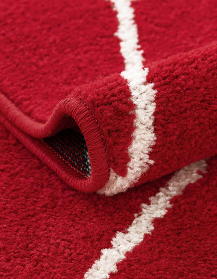 Custom Red Lattice Frieze Rug