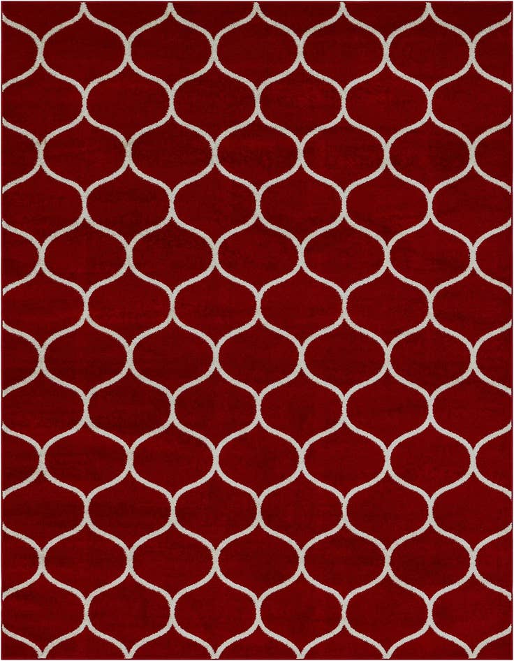 Detail image of 7' 10 x 11' Lattice Frieze Rug