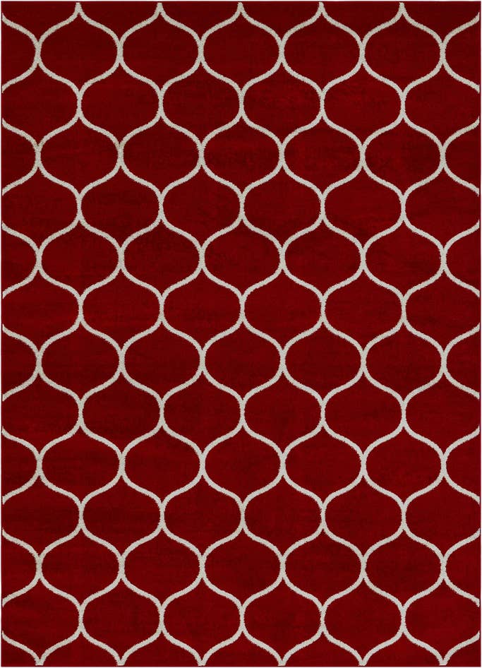 Detail image of 7' 10 x 11' Lattice Frieze Rug