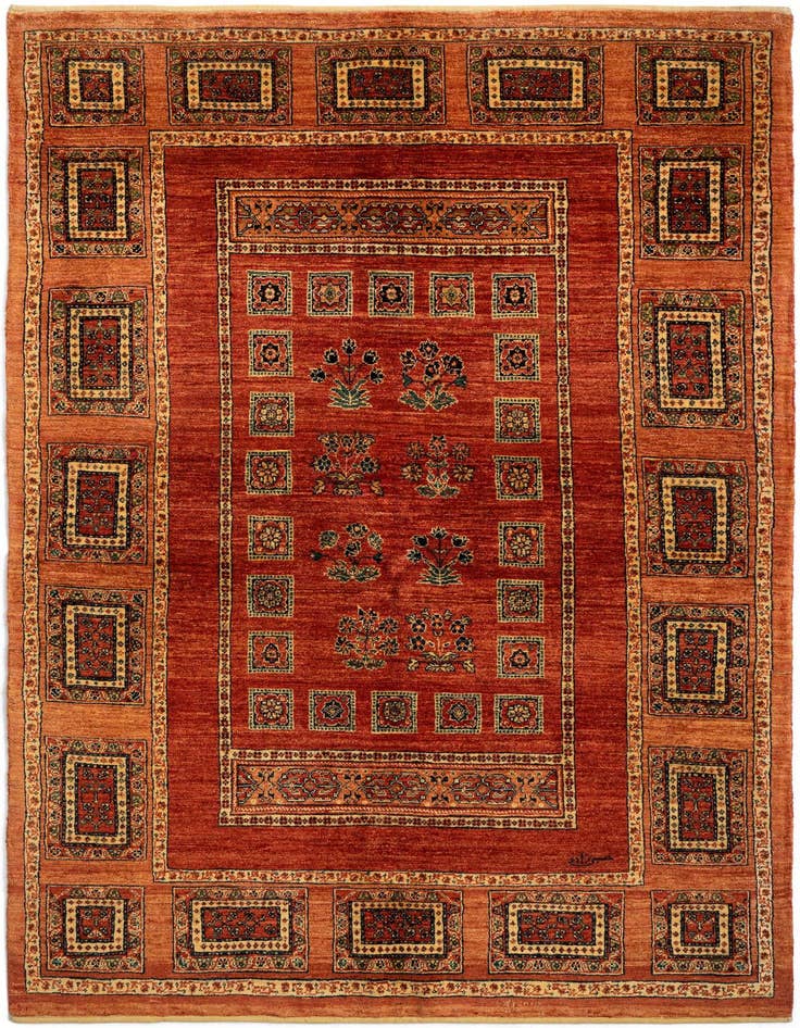Detail image of 4' 8 x 7' 3 Luribaft Wool Rug