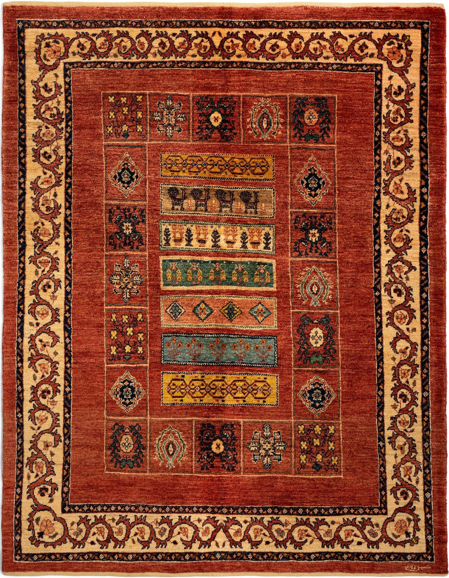 5' x 6' 6 Luribaft Wool Rug