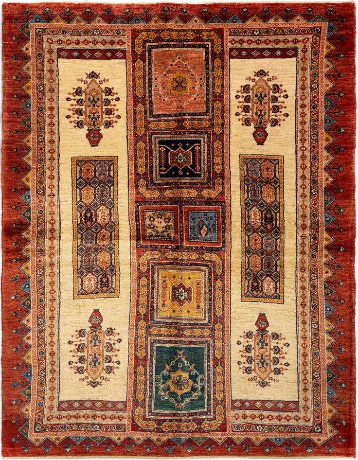 Detail image of 4' 10 x 7' 3 Luribaft Wool Rug
