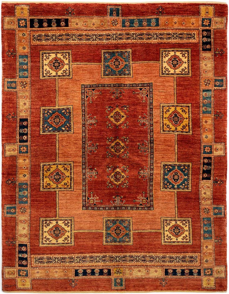 Detail image of 4' 8 x 6' 11 Luribaft Wool Rug