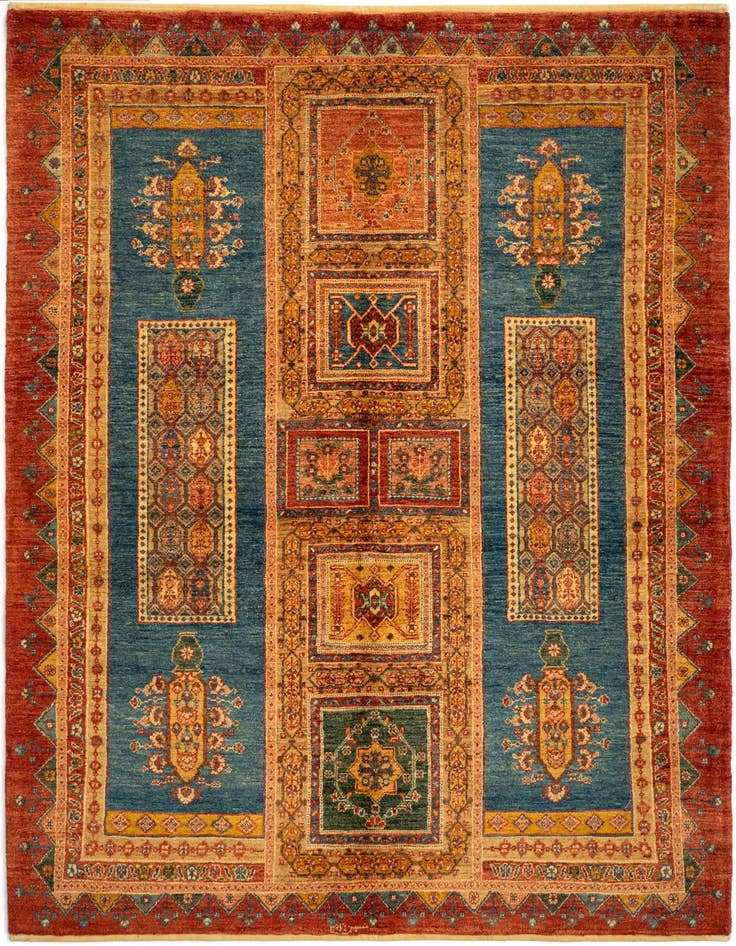 Detail image of 4' 11 x 6' 9 Luribaft Wool Rug
