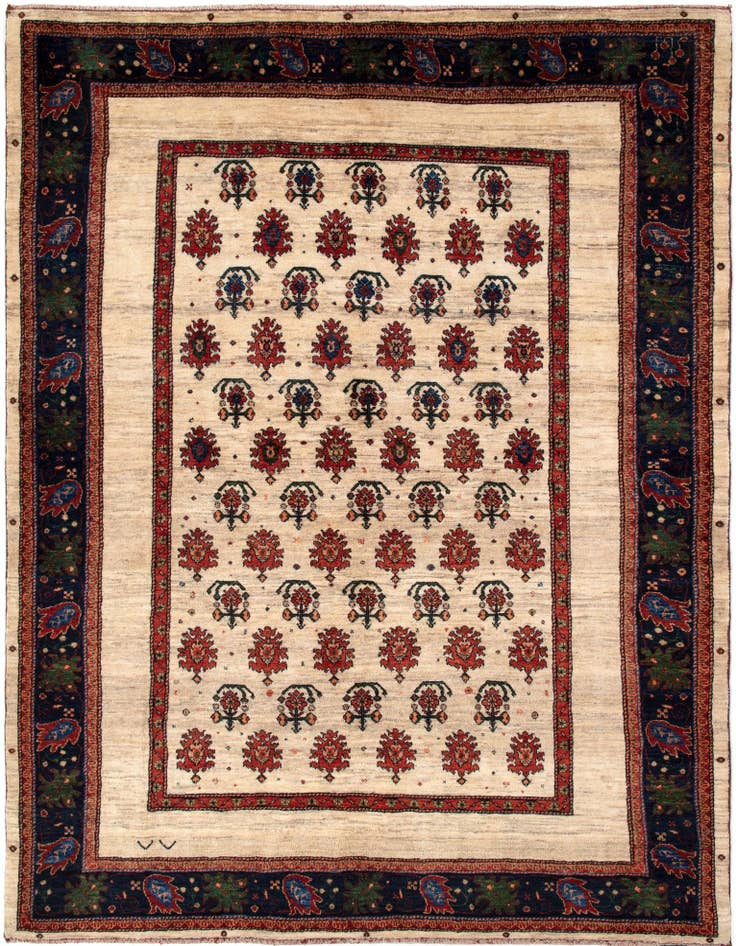 Detail image of 5' 8 x 7' 5 Hand Knotted Luribaft Persian Rug