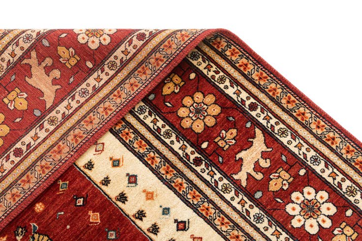 Detail image of 7' 11 x 11' 6 Hand Knotted Luribaft Rug