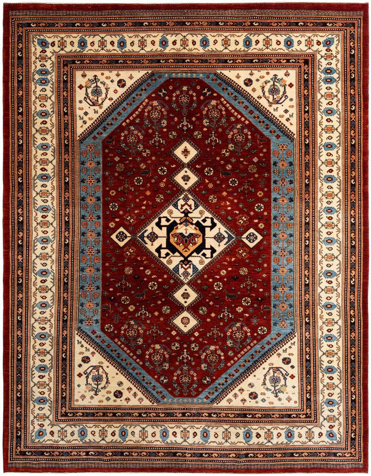 Detail image of 8' 4 x 11' Hand Knotted Luribaft Rug