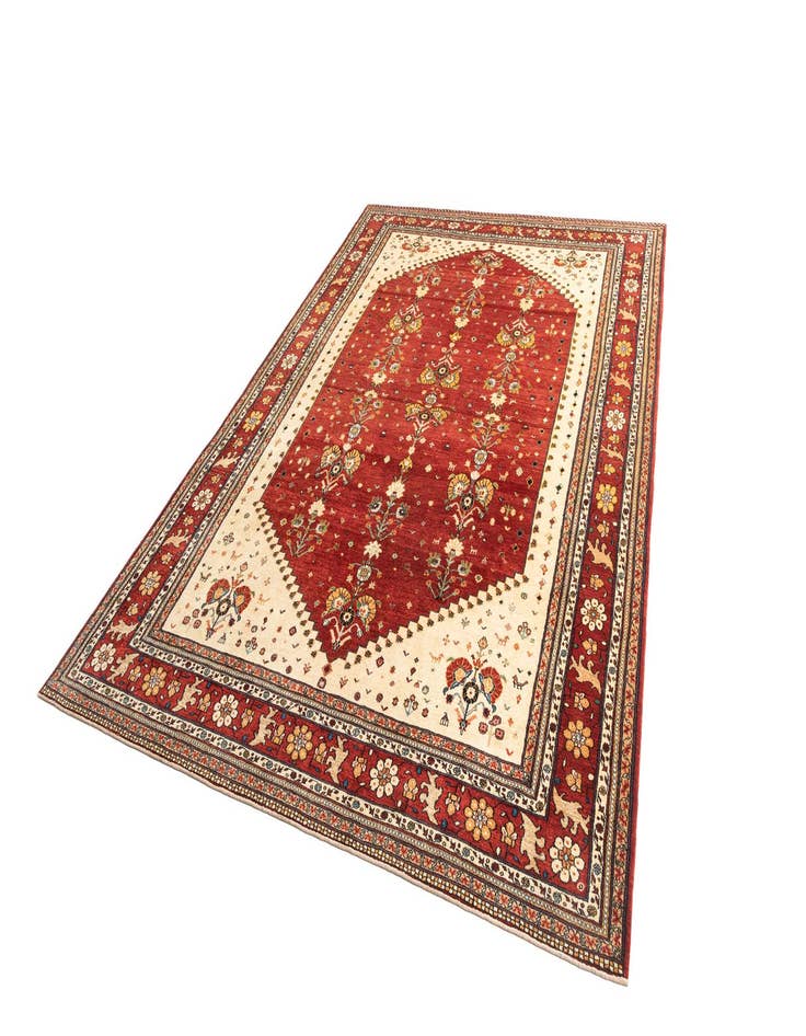 Detail image of 8' 1 x 11' 7 Hand Knotted Luribaft Rug