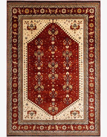 7' 11 x 11' 6 Hand Knotted Luribaft Rug