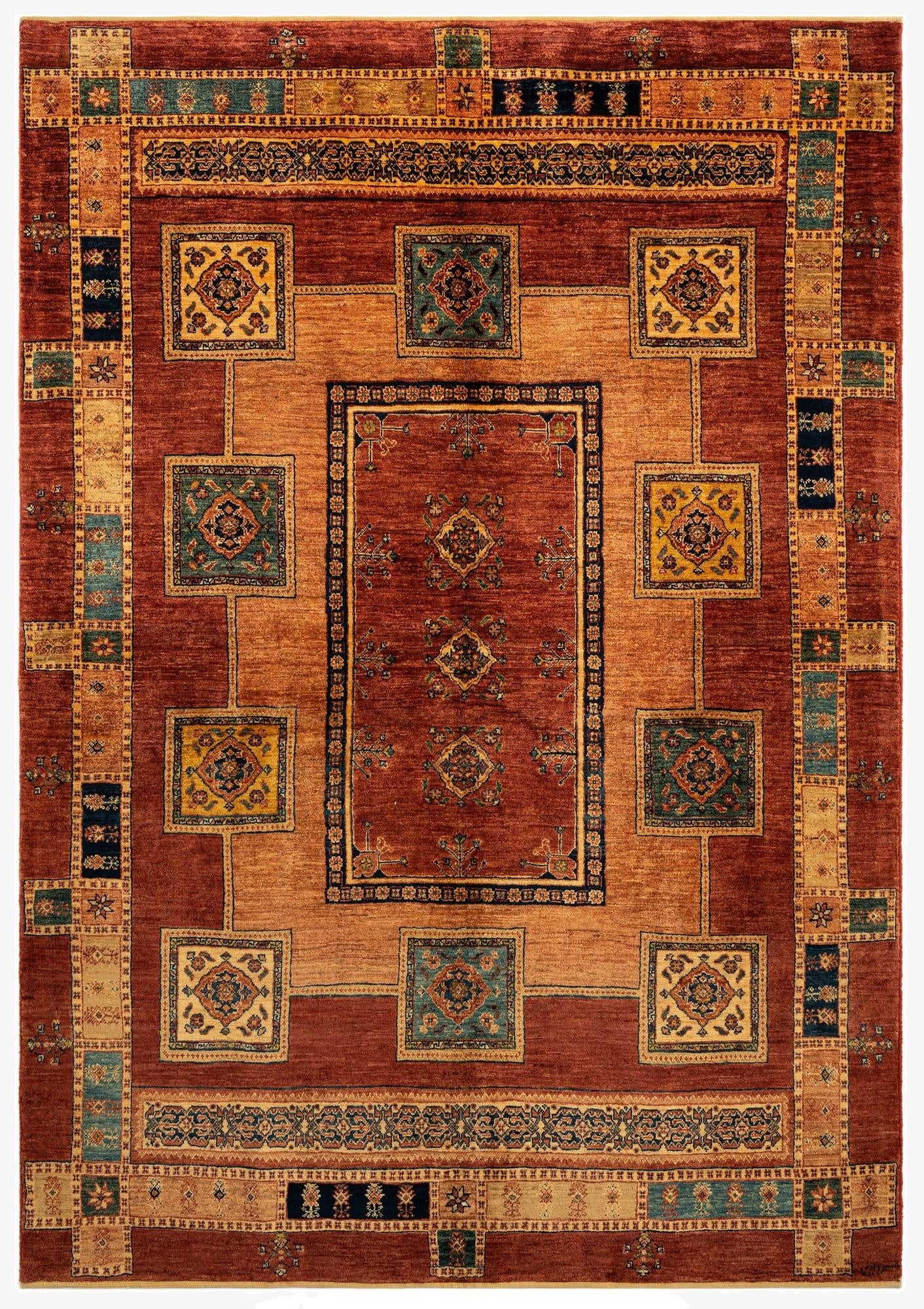5' 7 x 8' Luribaft Wool Rug