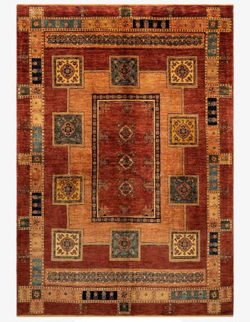 5' 7 x 8' Luribaft Wool Rug