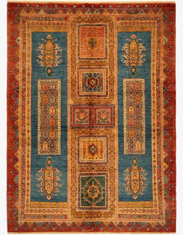 4' 11 x 6' 9 Luribaft Wool Rug