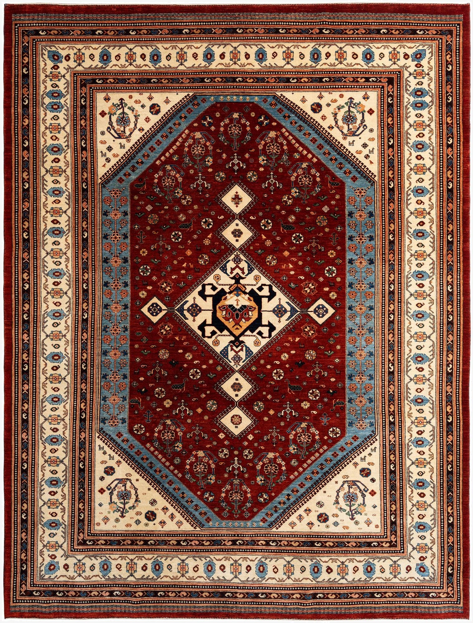 8' 4 x 11'  Hand Knotted Luribaft Rug