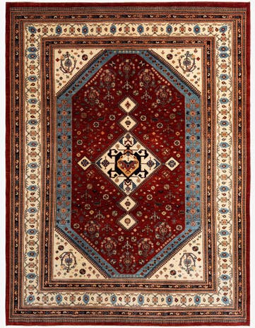 8' 4 x 11' Hand Knotted Luribaft Rug