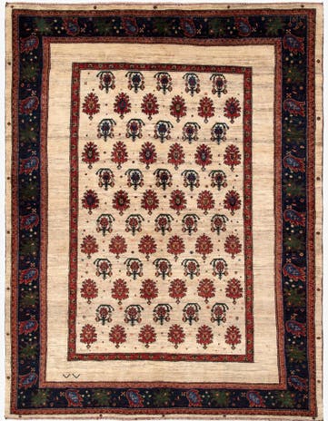 5' 8 x 7' 5 Hand Knotted Luribaft Persian Rug