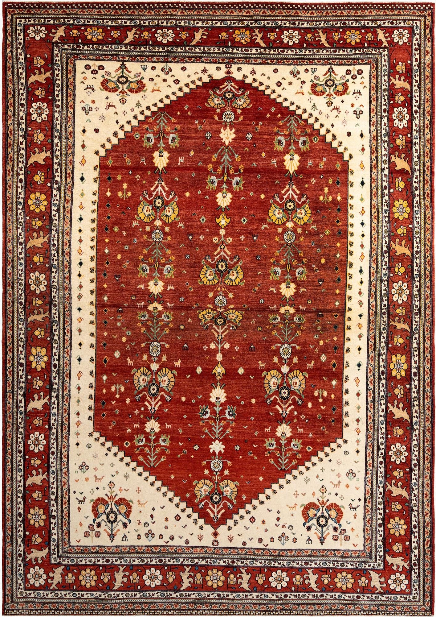 8' 1 x 11' 7  Hand Knotted Luribaft Rug