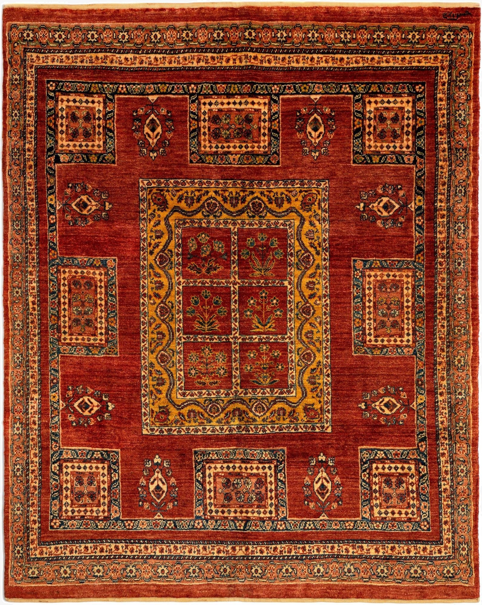 4' 9 x 5' 11 Luribaft Wool Rug