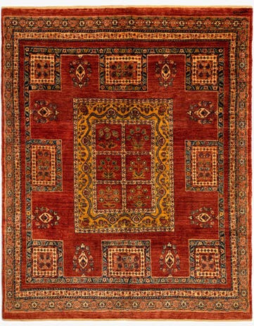 4' 9 x 5' 11 Luribaft Wool Rug