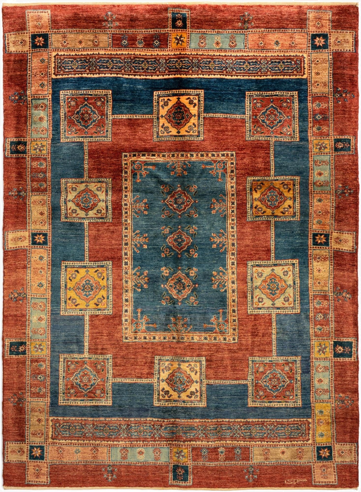 4' 11 x 6' 8 Luribaft Wool Rug