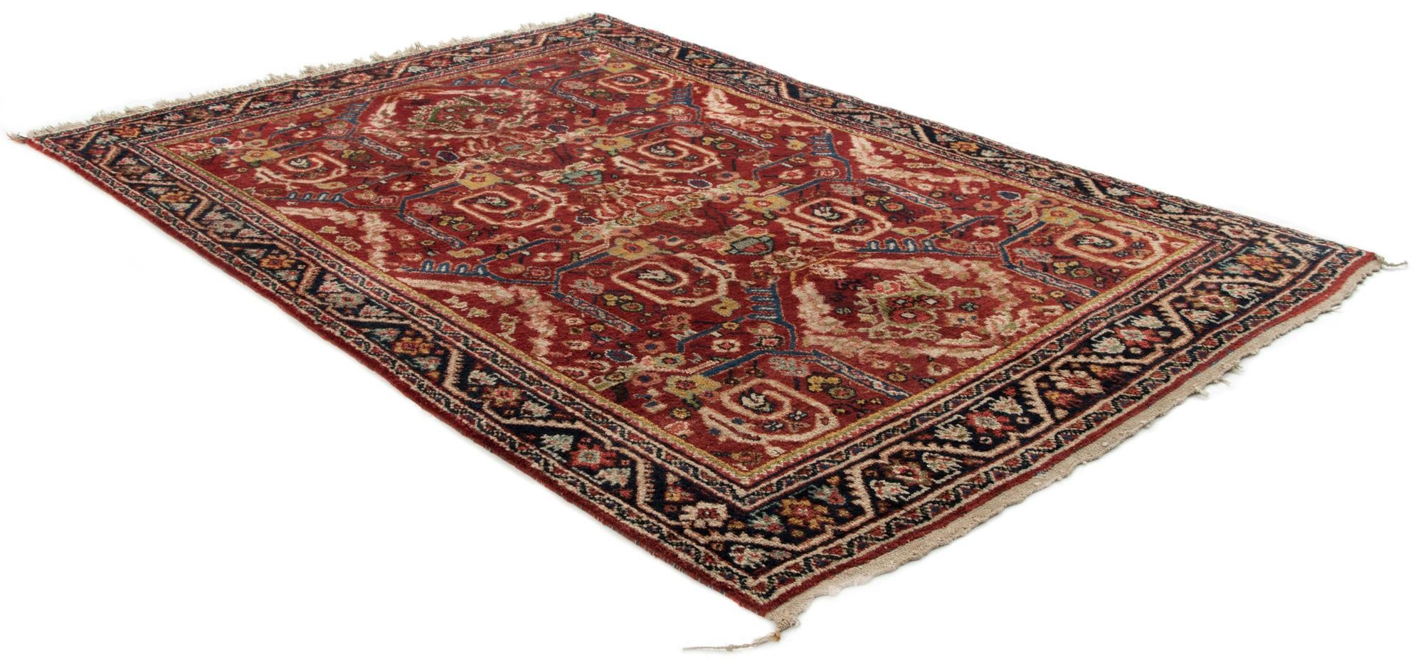 4' 5 x 6' 9 Hand Knotted Mahal Persian Wool Rug