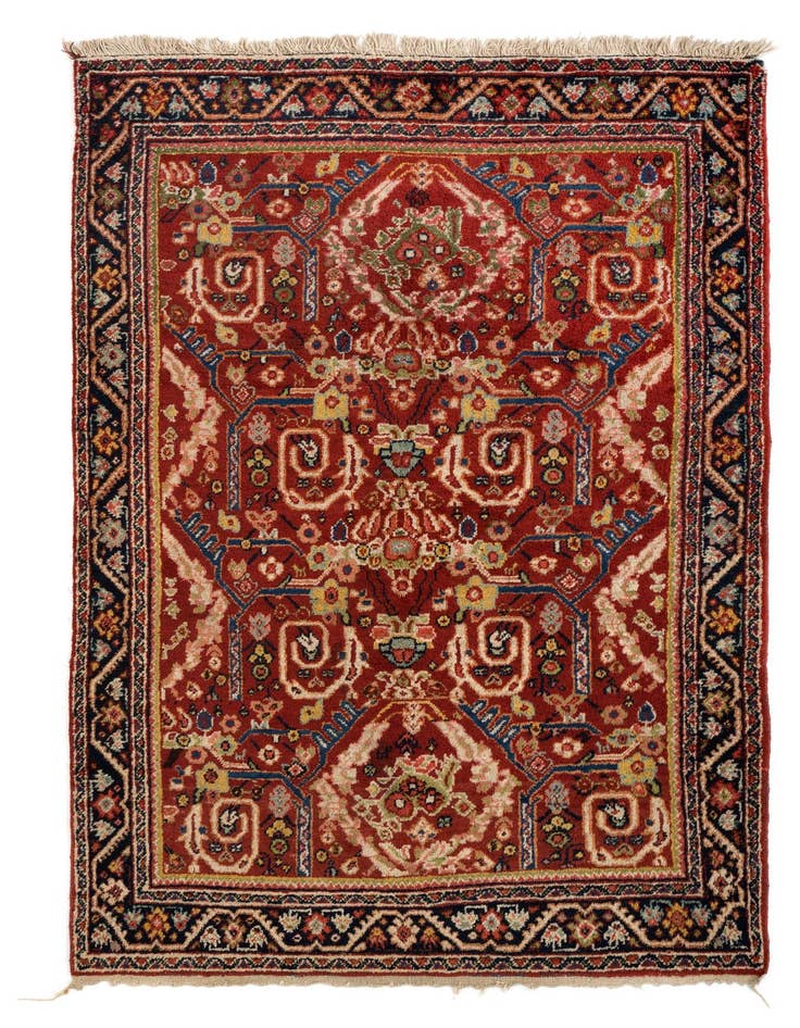 Detail image of 4' 5 x 6' 9 Hand Knotted Mahal Persian Wool Rug