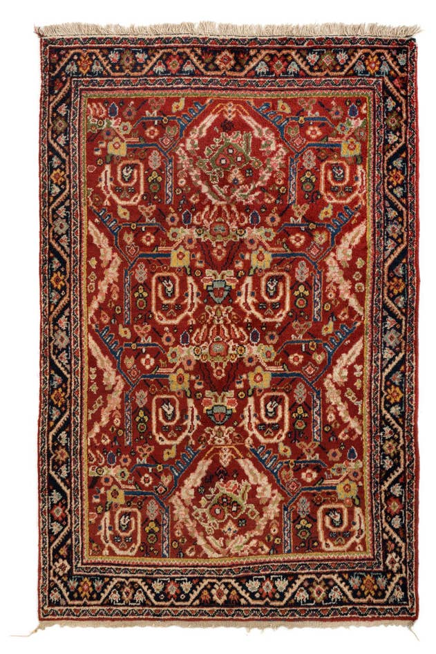 Detailansicht von 135cm x 205cm Handgeknüpft Mahal Persisch Wolle Teppich