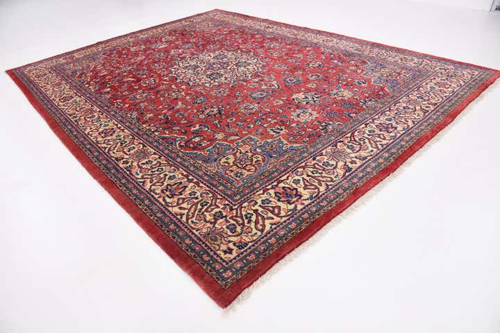 10' x 13' 4 Hand Knotted Mahal Persian Wool Rug