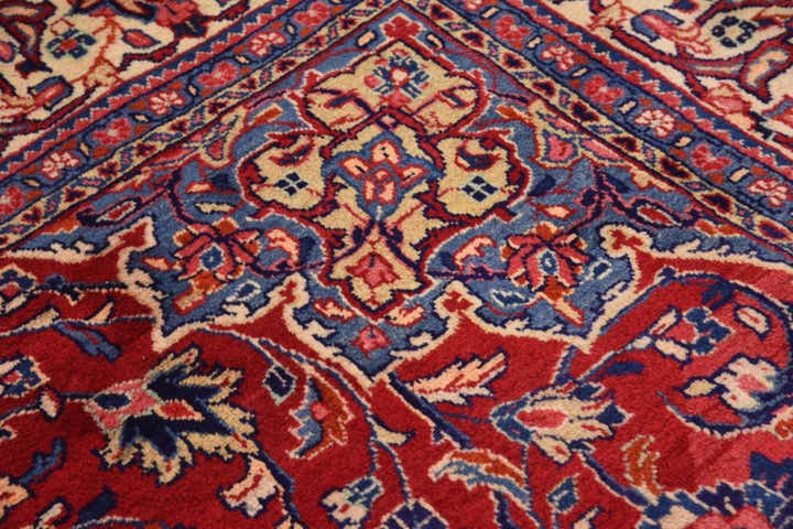 10' x 13' 4 Hand Knotted Mahal Persian Wool Rug
