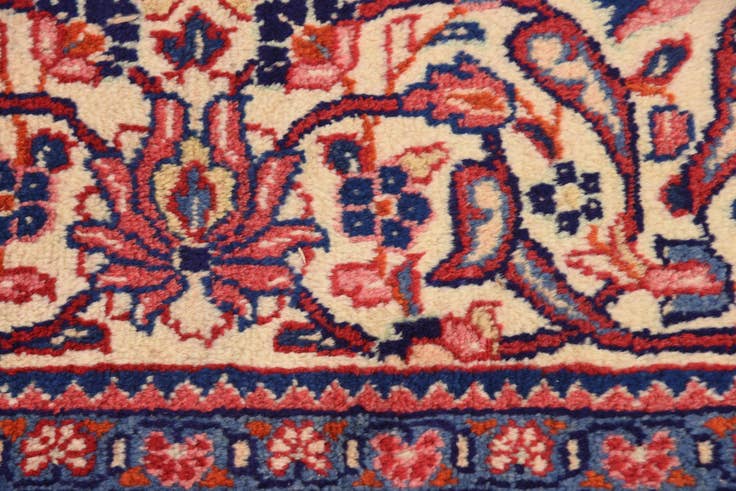 Detail image of 10' x 13' 4 Hand Knotted Mahal Persian Wool Rug