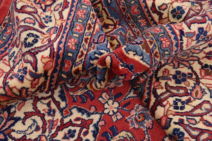 10' x 13' 4 Hand Knotted Mahal Persian Wool Rug