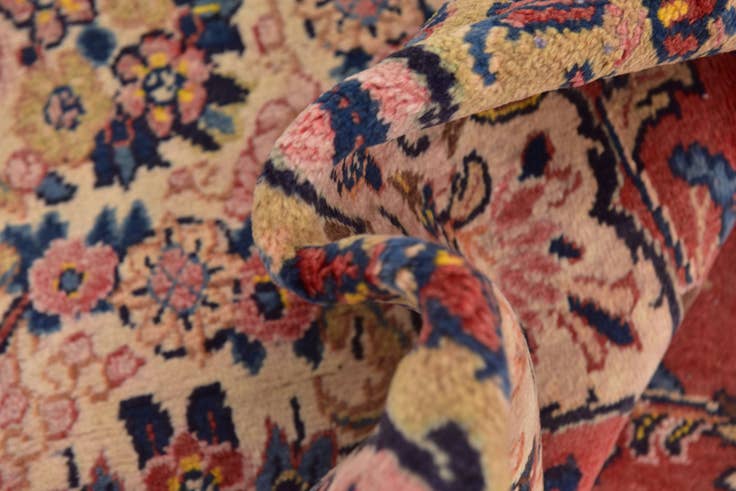 Detail image of 10' x 13' 7 Hand Knotted Mahal Persian Wool Rug