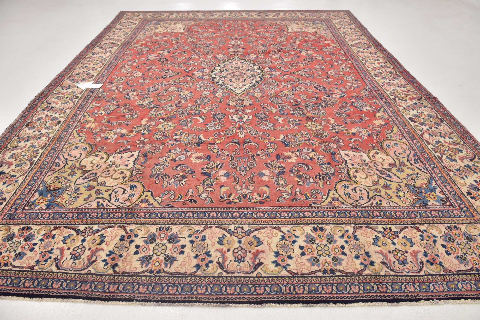 10' x 13' 7 Hand Knotted Mahal Persian Wool Rug