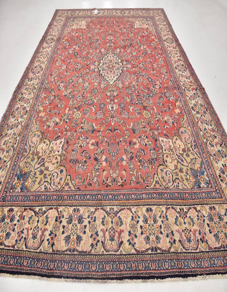 Detail image of 10' x 13' 7 Hand Knotted Mahal Persian Wool Rug