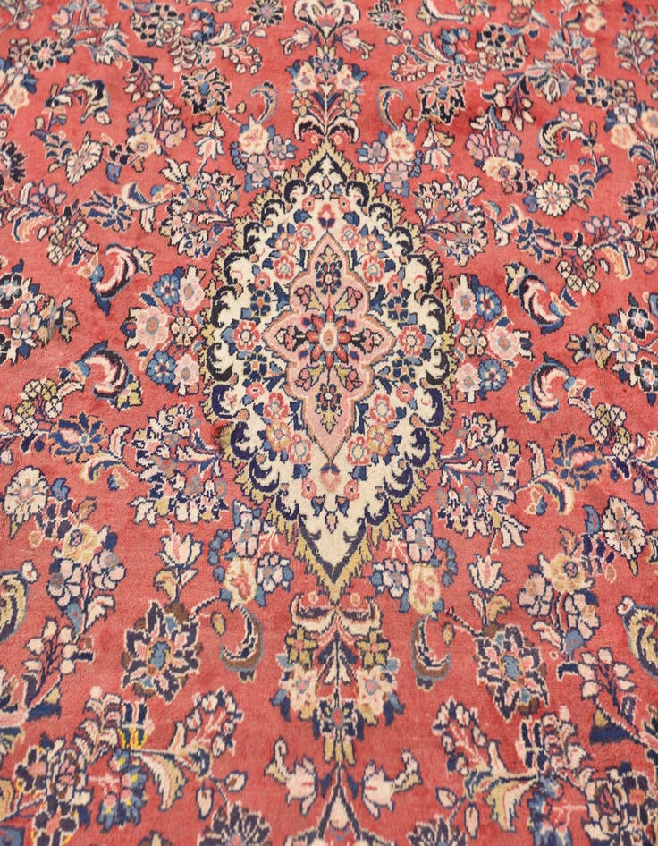 Detail image of 10' x 13' 7 Hand Knotted Mahal Persian Wool Rug