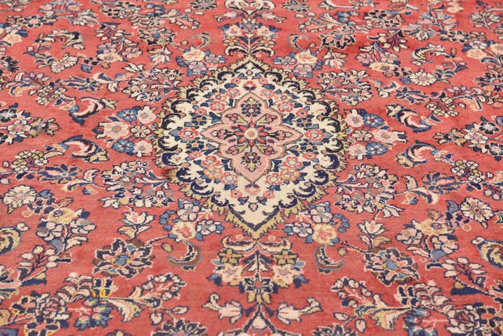 10' x 13' 7 Hand Knotted Mahal Persian Wool Rug