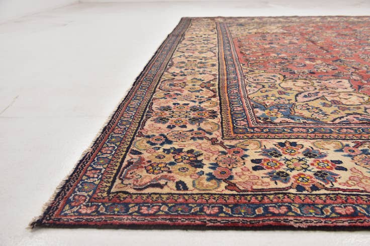 Detail image of 10' x 13' 7 Hand Knotted Mahal Persian Wool Rug