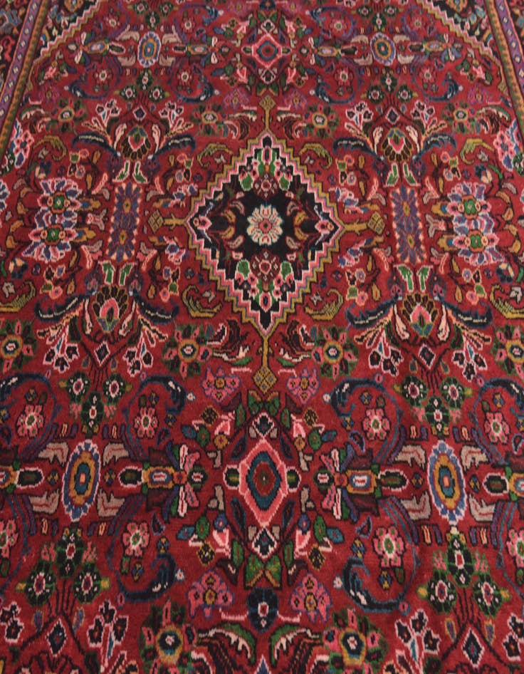 Detail image of 8' 10 x 12' Hand Knotted Mahal Persian Wool Rug