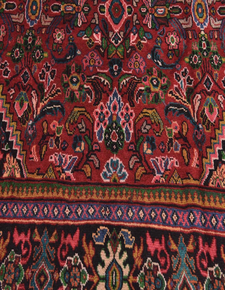 Detail image of 8' 10 x 12' Hand Knotted Mahal Persian Wool Rug