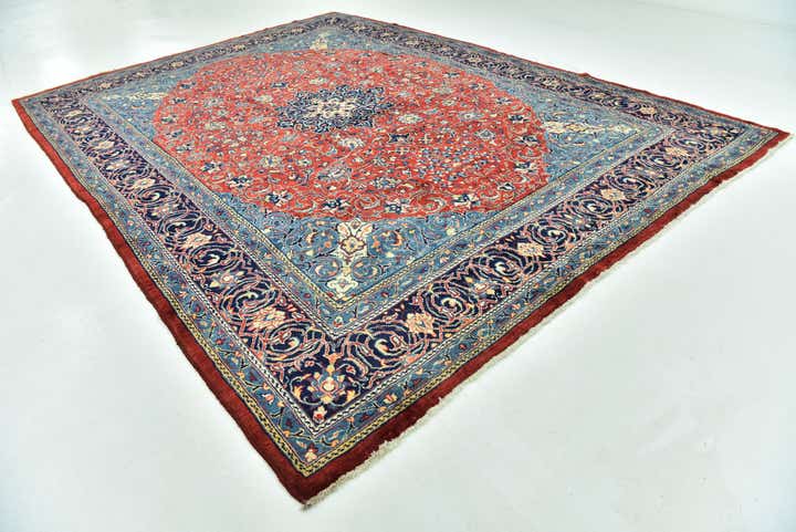 10' x 13' 5 Hand Knotted Mahal Persian Wool Rug