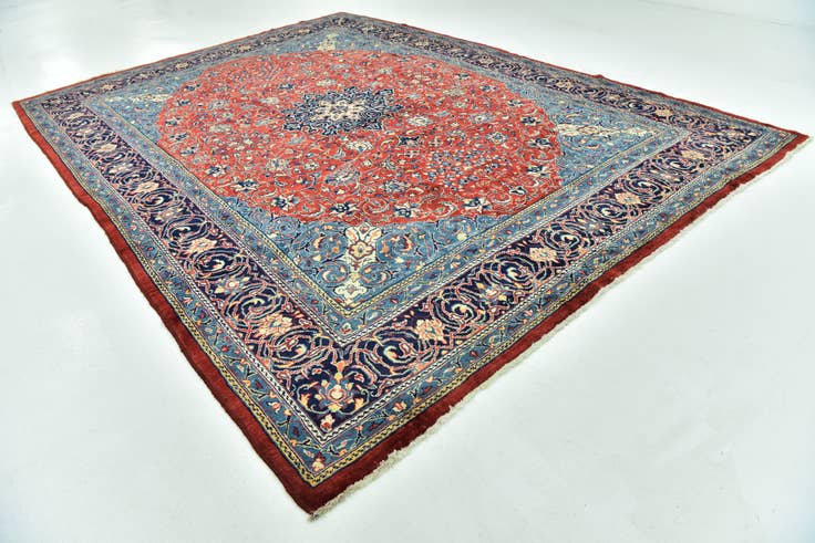Detail image of 10' x 13' 5 Hand Knotted Mahal Persian Wool Rug