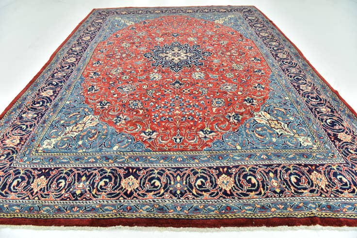 Detail image of 10' x 13' 5 Hand Knotted Mahal Persian Wool Rug