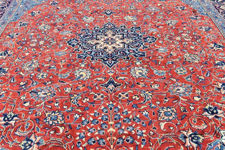 10' x 13' 5 Hand Knotted Mahal Persian Wool Rug