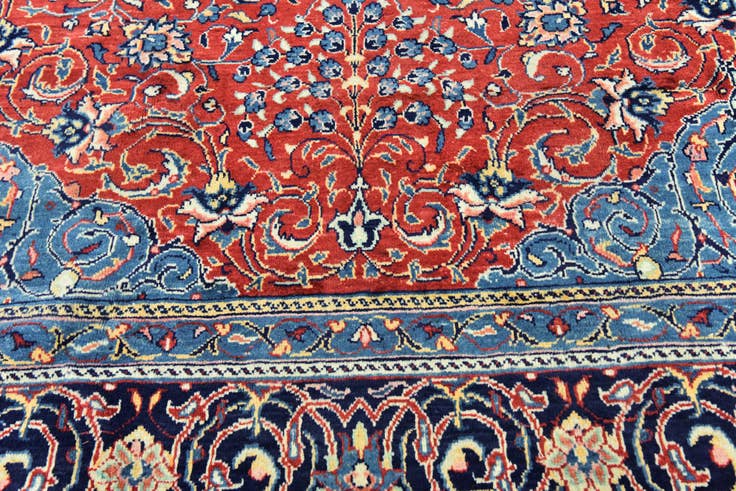 Detail image of 10' x 13' 5 Hand Knotted Mahal Persian Wool Rug