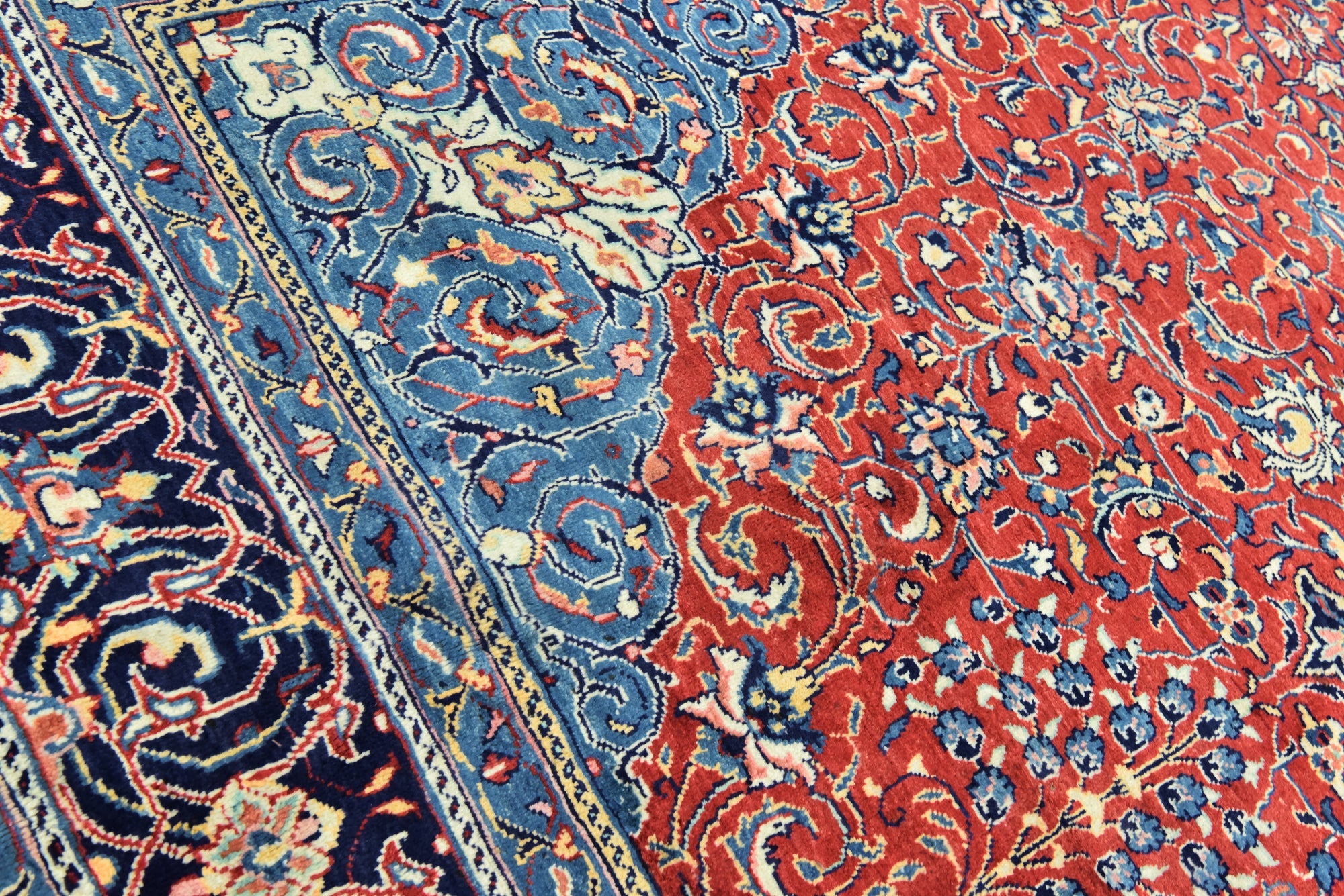 10' x 13' 5 Hand Knotted Mahal Persian Wool Rug
