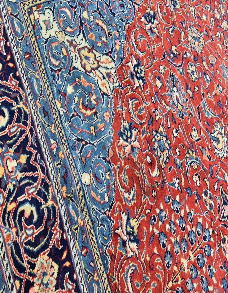 Detail image of 10' x 13' 5 Hand Knotted Mahal Persian Wool Rug