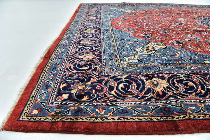 10' x 13' 5 Hand Knotted Mahal Persian Wool Rug