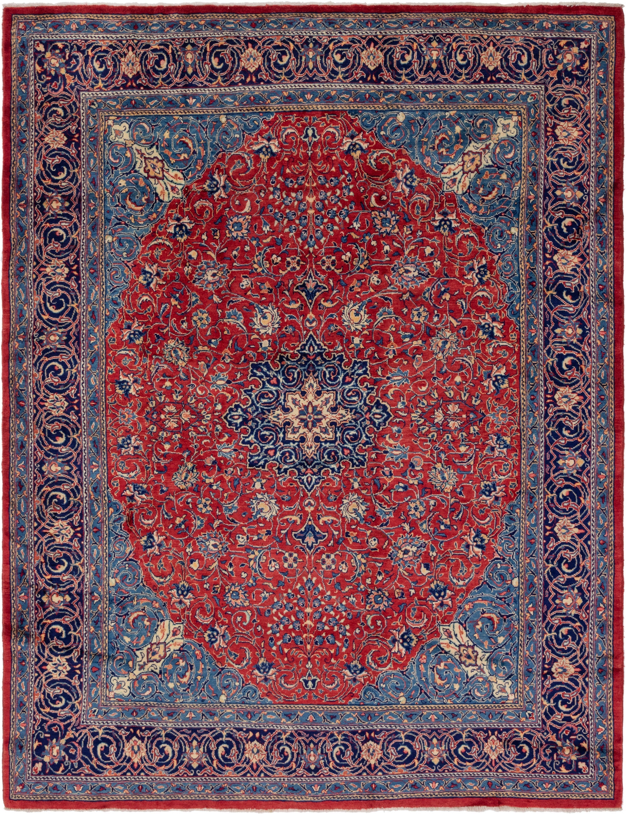 10' x 13' 5 Hand Knotted Mahal Persian Wool Rug