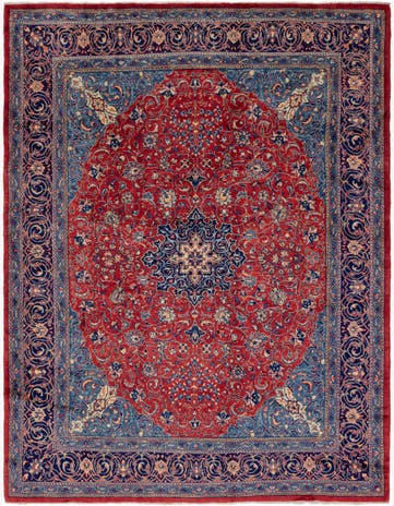 10' x 13' 5 Hand Knotted Mahal Persian Wool Rug