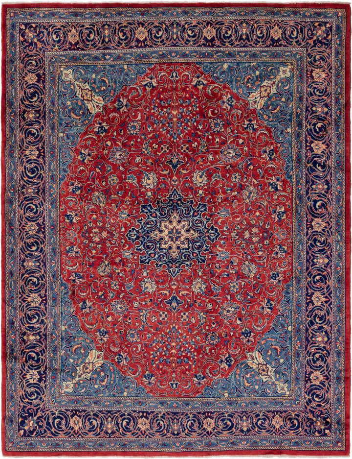10' x 13' 5 Hand Knotted Mahal Persian Wool Rug