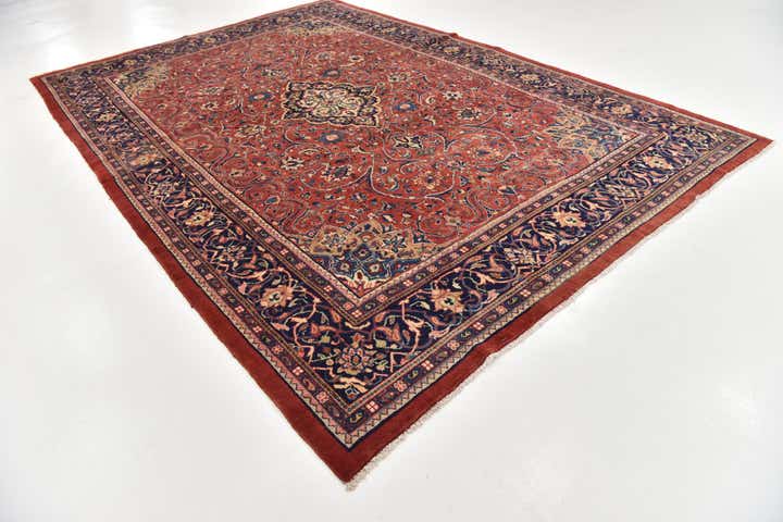 8' 10 x 13' Hand Knotted Mahal Persian Wool Rug